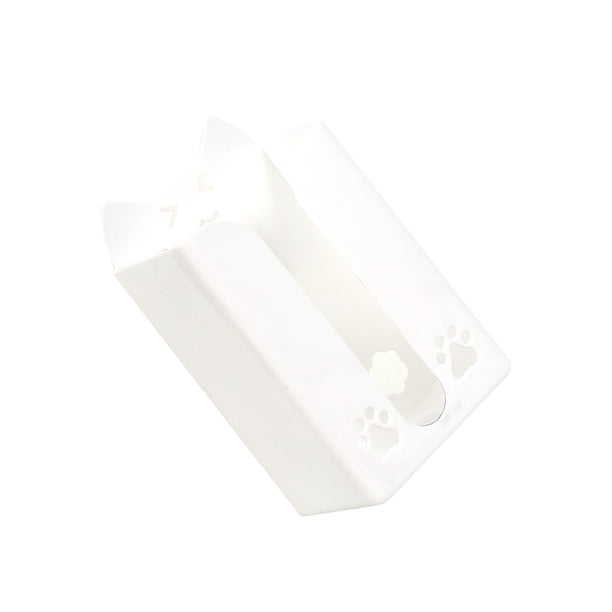 Advancent Caja de pañuelos de gato de dibujos animados, cajas de papel, soporte de pared, servilleta, apertura grande para cocina, baño, Almacenamiento y organización del hogar Blanco