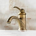 thumbnail image 5 of Grifos de cocina de latón macizo, grifo mezclador de lavabo con grúa montado en la cubierta con apariencia exquisita y buen sellado para un control confiable del agua, 5 of 5