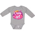 thumbnail image 3 of Inktastic Artist I Love Art Girls Long Sleeve Baby Bodysuit, 3 of 5