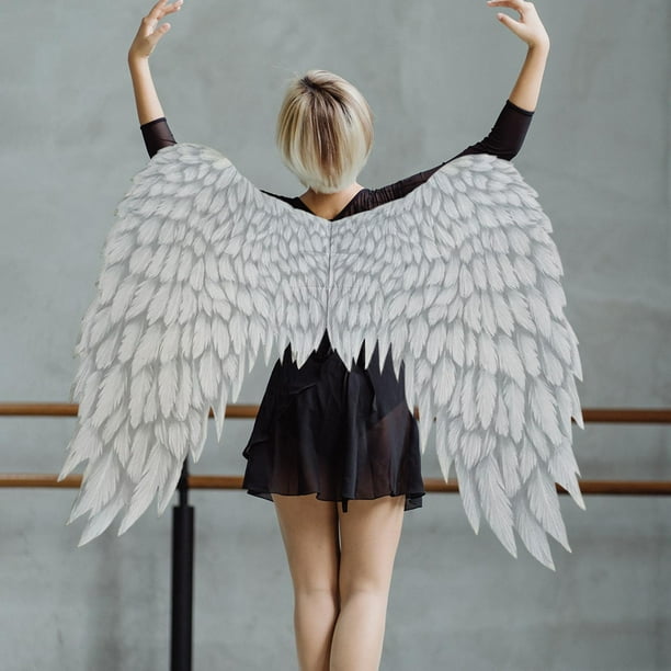 Alas De Ángel De Tela No Tejida Para Adultos – Accesorio De Disfraz Plegable, 97x75 Cm, Ideal Para Halloween, Carnaval Y Fiestas Temáticas