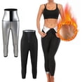 thumbnail image 1 of Pantalones deportivos para mujer, pantalones cortos deportivos negros de cintura alta para acelerar la sudoración, levantar los glúteos, conseguir un vientre plano, anticelulítico, para, 1 of 5