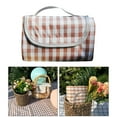 thumbnail image 4 of Manta de playa de camping Estera de picnic Manta portátil plegable impermeable de gran tamaño para viajes / Camping / Senderismo / Al aire libre / Festivales Rejilla de café Cola manta de picnic plegable, 4 of 8