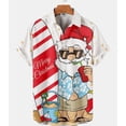 thumbnail image 4 of Camisas con gráfico navideño de Papá Noel para hombre, camisetas hawaianas Harajuku, Camiseta corta con estampado, ropa de gran tamaño para vacaciones a la moda, 2024, 4 of 4