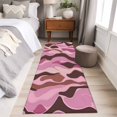 thumbnail image 4 of 2'x6' Rug Runners for Hallways Kitchen, Pink Brown Ombre Non Slip Entryway Beside Floor Carpet Runner, Geometric Modern Abstract Art Washable Laundry Room Bedroom Throw Rugs Mat for Family Pet, 4 of 8