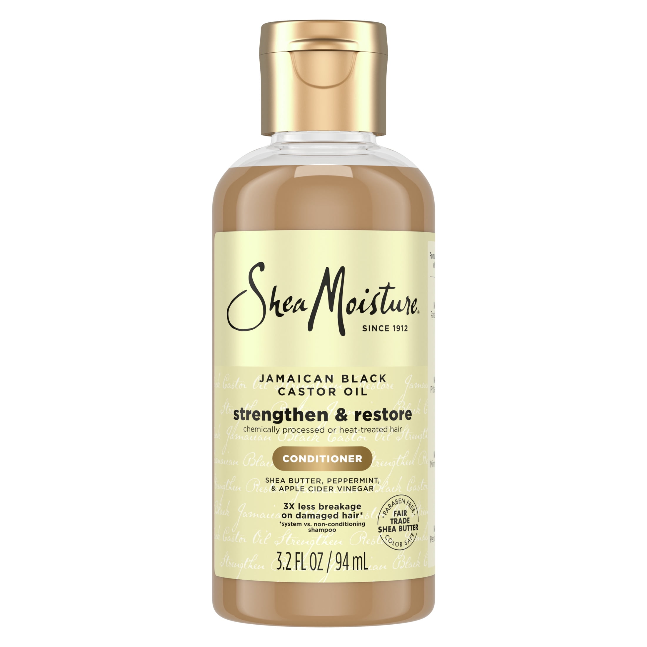 (2 pack) SheaMoisture 100% Pure Jamaican Black Castor Oil Strengthen and Restore Deep Conditioner, 3.2 fl oz
