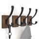 thumbnail image 1 of Wood Wall Hooks Compatible With Hanging - 4 Pack Coat Hooks Wall Mounted, 1 of 4