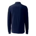 thumbnail image 3 of Men's Cutter & Buck Navy Los Angeles Rams Advantage Tri-Blend Pique Long Sleeve Polo, 3 of 3
