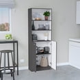 thumbnail image 4 of CoSoTower Home 2-Door Bookcase, Modern Storage Unit with Dual Doors and Multi-Tier Shelves -Matt Gray / White -Office, 4 of 5