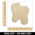 thumbnail image 2 of Foot Prints Solid Wood Shape Unfinished Piece Cutout Craft DIY Projects - 6.25 Inch Size - 1/4 Inch Thick, 2 of 7