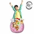 thumbnail image 3 of Damask Storage Toy Bag Chair, Flora Design with Middle Eastern Motifs Flowers Leaves Swirls Vintage Inspirations, Stuffed Animal Organizer Washable Bag, Small Size, Pink White, by Ambesonne, 3 of 3