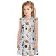 thumbnail image 1 of Balery Cartoon Planets Camisón de princesa para niñas, pijama de algodón con mangas abullonadas, suave y bonito.-Large, 1 of 6