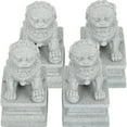 thumbnail image 2 of 2 par de estatuas de león chino tradicional figuras de león en miniatura decoración de bonsai, 2 of 6