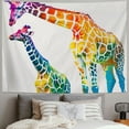 thumbnail image 2 of BCIIG  Giraffe Tapestry, Mom Giraffe in Rainbow Colors Abstract Art Surrealist Image of Animal, Wide Wall Hanging for Bedroom Living Room Dorm,, 2 of 6
