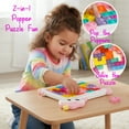 thumbnail image 4 of 2-in-1 LCD Writing Tablet for Kids 7 inch Drawing Board with Pop it Fidget Puzzle Back - Unicorn Doodle Board & Sensory Toy for Toddlers & Kids Ages 3-8 Travel Learning Gift, 4 of 6