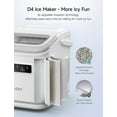 thumbnail image 3 of Countertop Ice Maker with Handle, Ice in 6Mins, 26 lbs/Day, Portable Ice Maker Machine with Self-Cleaning for Apartment/Under Cabinet/Kitchen/Office/Camping/RV/Home Bar（White）, 3 of 8