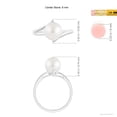thumbnail image 5 of ANGARA Solitaire South Sea Cultured Pearl Bypass Split Shank Ring in 14K White Gold for Women | June Birthstone, Birthday, Anniversary, Jewelry Gift for Women | Pearl Ring, 5 of 9