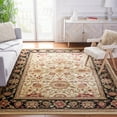 thumbnail image 3 of SAFAVIEH Lyndhurst Victoria Floral Area Rug, Ivory/Black, 5'3" x 5'3" Square, 3 of 6