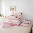 thumbnail image 5 of Homewish Initial K Letter Twin Bedding Sets 7-Piece for Kids, Cartoon Princess Elf Bedding Comforter Set, Pink Xmas Buffalo Plaid Reversible Sheet Sets, Ultra Soft Bedroom Decor, 5 of 7