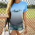thumbnail image 2 of DPTALR Women Crewneck Gradient T-shirts Loose Comfortable Blouses Valentines Tops, 2 of 7