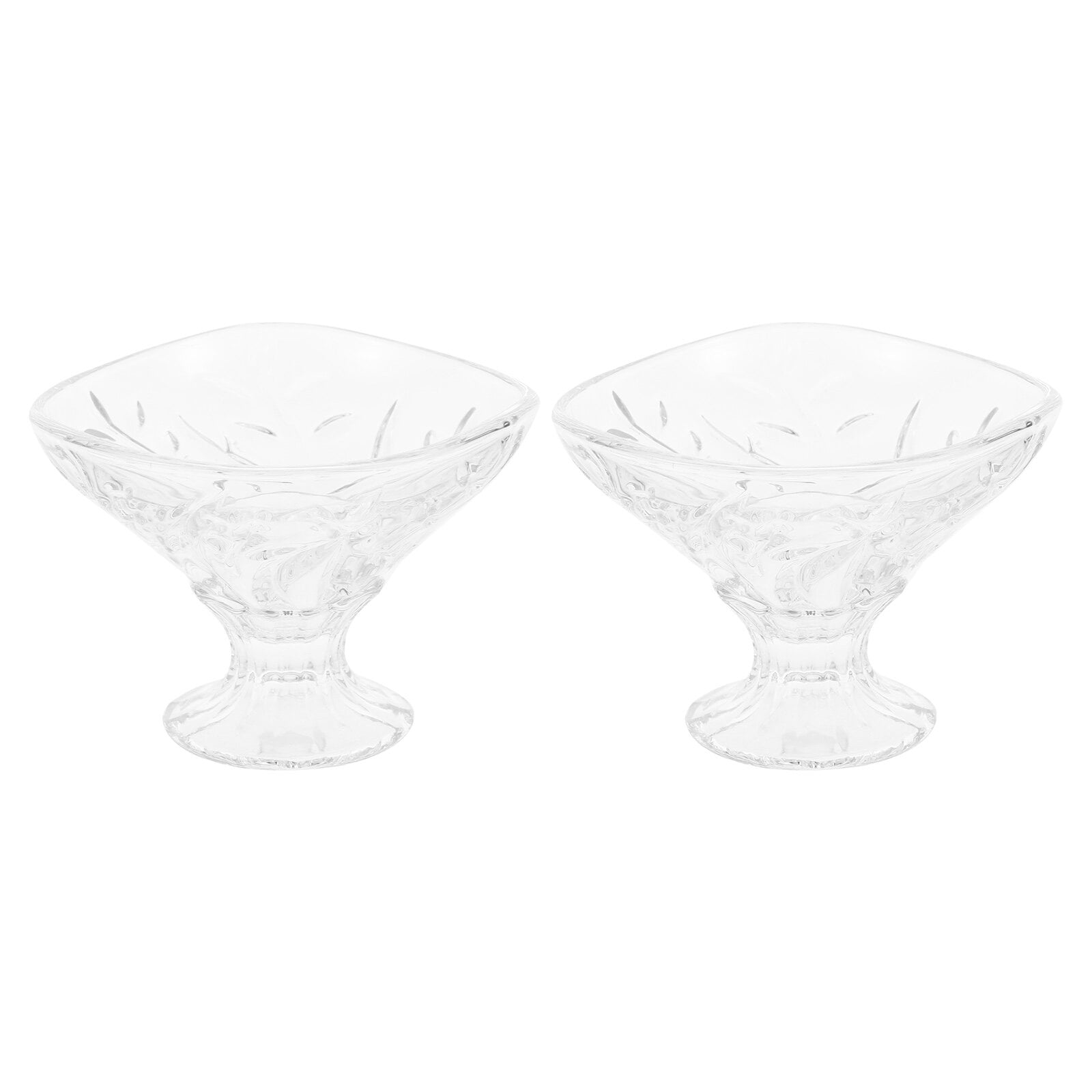 ice cream bowl, snow cone cups and straws, plastic dessert cups, clear