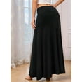thumbnail image 3 of Women'S Casual Mid Long Skirts Stretchy Ultra-Soft Flowy Maxi Formal Skirts High Waist Lounge Skirts for Women, 3 of 5