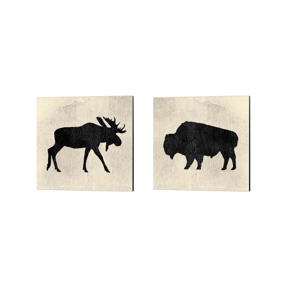 Metaverse James Wiens 'Neutral Lodge v2' Canvas Art (Set of 2)