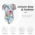 thumbnail image 6 of Easygdp Cactus Women's One-Piece Swimsuit Slim Fit Crew Neck Bodysuit Athletic Swimwear with Concealed Buckle - Medium, 6 of 9