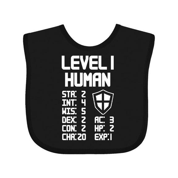 Inktastic Level 1 Human Boys or Girls Baby Bib