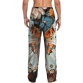 thumbnail image 6 of Cauagu Butterfly and Bloom Beauty Mens Pajama Pants Sleep & Lounge Pants,PJ Bottoms with Pockets-Large, 6 of 7