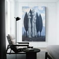 thumbnail image 3 of Surrealist Artists Rene Magritte Art Conversations Poster Wall Art Poster Scroll Canvas Painting Picture Living Room Decor Home 24x36inch(60x90cm), 3 of 6