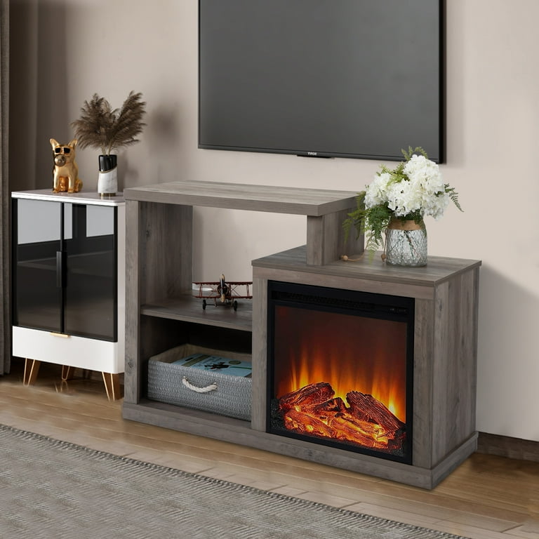 Louann tv 2024 stand with fireplace