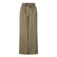 thumbnail image 4 of Itsame Loose Pants for Womens Long Sweatpants Solid Color Loose Pant Khaki Size 2XL, 4 of 9