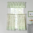 thumbnail image 4 of (2 pack) The Pioneer Woman Sweet Sprigs Curtain Tier Pair and Valance Set, 3-Piece, 60" W x 36" L, Green, 4 of 6