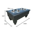 thumbnail image 2 of Iconic Pet Raised Wooden Pet Double Diner with Stainless Steel Bowls - Charcoal Gray - Large, 2 of 8