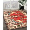 thumbnail image 2 of Ahgly Company Indoor Round Traditional Red Animal Area Rugs, 4' Round, 2 of 6