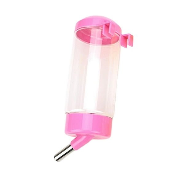 Small Animals Water Bottle Pet Drinking Fountain Pet Supplies Gerbil Water Feeder Dispenser for Gerbils Hamsters Small Animals Pink