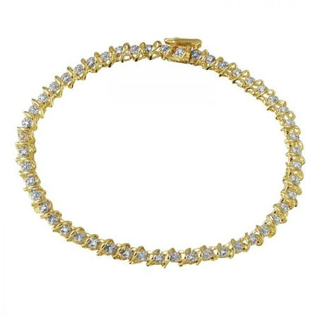 Foreli 0.12CTW Diamond 10k Yellow Gold Bracelet