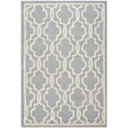 thumbnail image 1 of Safavieh Cambridge 2'6" X 12' Hand Tufted Wool Rug in Silver and Ivory, 1 of 3