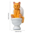 thumbnail image 3 of On Toilet Statue Landscape Figurine Miniatures Ornament Home Decorations Resin Cartoon Figurines Figurine, 3 of 9