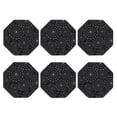 thumbnail image 2 of Balery 6 Pcs Spider Web Blackleather Coasters Set, Drink Table Cup Coasters For Living Room Kitchen Coffee Decor, 2 of 9