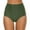 Army Green, variant on ANINEO Women Swimwear Running High Waist Bottoms Swim Briefs Ruched Bottom For Shorts Classic Hawaii Summer Tropical Brazilian Beachwear