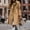 Khaki, variant on UTTOASFAY Coat Womens Autumn and Winter Lapel Woolen Cloth Coat Trench Jacket Long Overcoat Outwear Black 6(M)