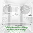 thumbnail image 3 of White Plastic Hangers, Sell Hot! Dienrx Clothing Hangers with Non Slip Hooks Ideal for Everyday Standard Use Coats, Pants, Dress, 3 of 4