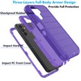 thumbnail image 4 of Galaxy A13 5G Cases, 3 in 1 Sturdy Phone Case for Samsung Galaxy A13 5G 6.5",Takfox Full-Body Shockproof Drop Protection Hybrid Bumper Rugged Rubber Cover Defend Matte Armor Phone Case -Purple, 4 of 9