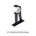 thumbnail image 1 of pitrice (Black-2pcs) Roman pole bracket Curtain pole bracket - Side mounted single bracket, 1 of 5