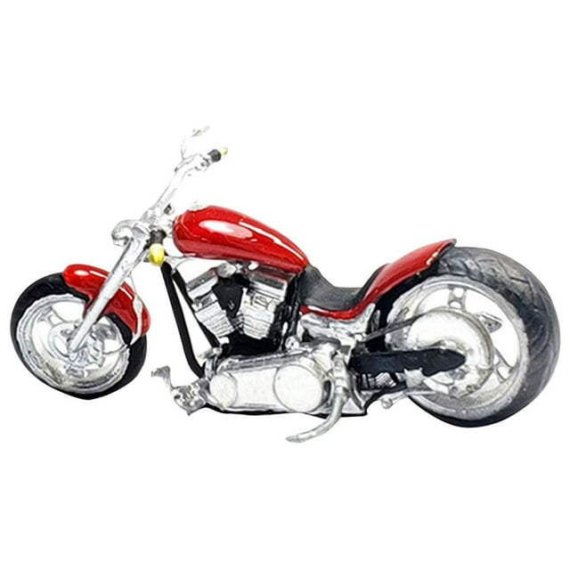 Figuras de motocicleta en miniatura realistas, 1/64, escenas de garaje, modelo de vehículo, , diseño de escena de Diorama para decoración de , Rojo
