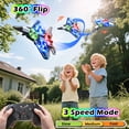 thumbnail image 2 of JoyStone Foam Remote Control Airplane, Jet Fighter RC Plane Stunt Drone Toy with LED Lights & 360° Spin, Easy to Fly RC Glider for Kids Adults, Blue, 2 of 10