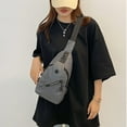 thumbnail image 1 of Bolso bandolera para mujer y hombre, mochila cruzada con orificio para auriculares, bolso de pecho, mochila cruzada para viajes, deportes, senderismo, paquetes bandolera, 1 of 7