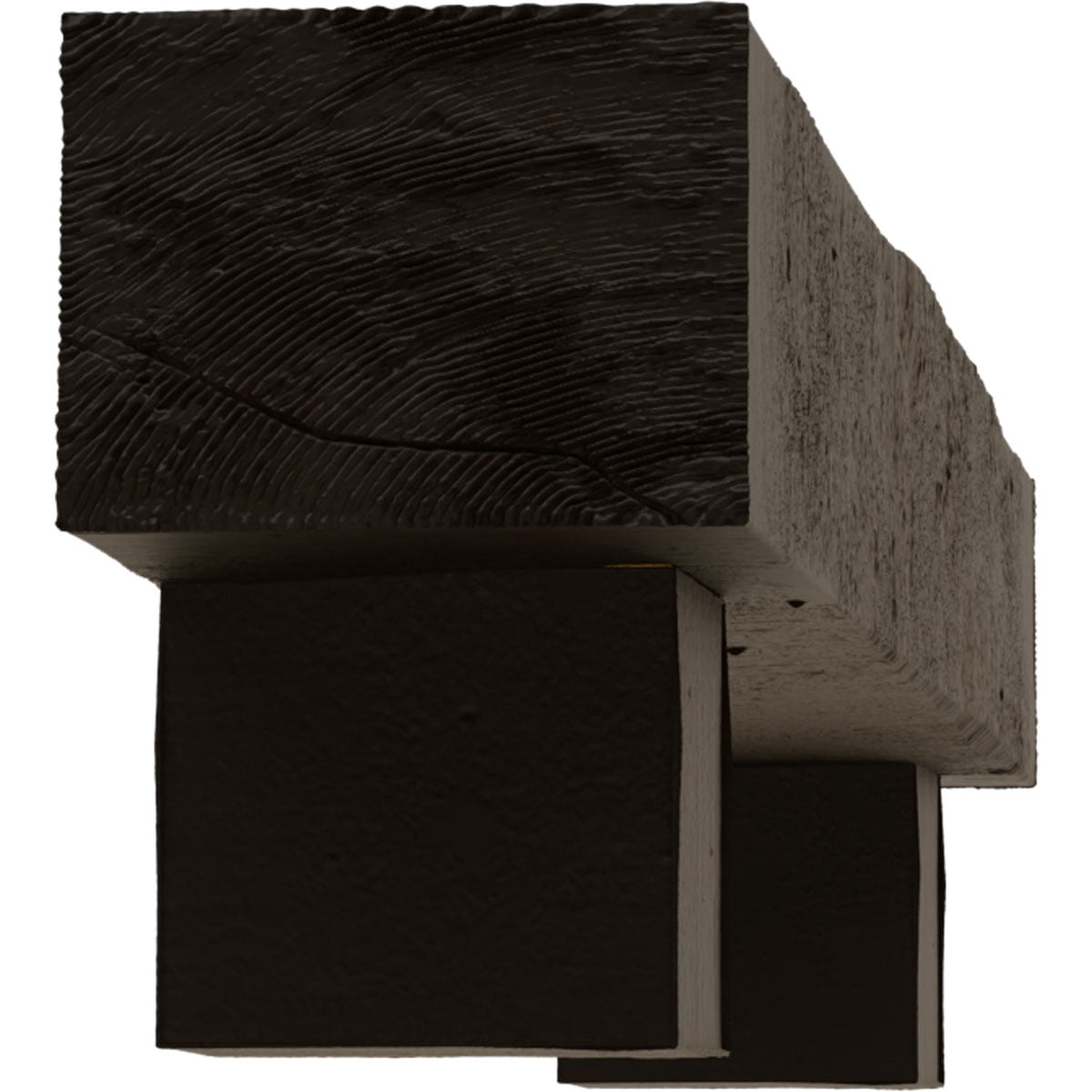 Ekena Millwork 4"H x 8"D x 72"W Rough Cedar Faux Wood Fireplace Mantel Kit w/ Alamo Corbels, Natural Ash