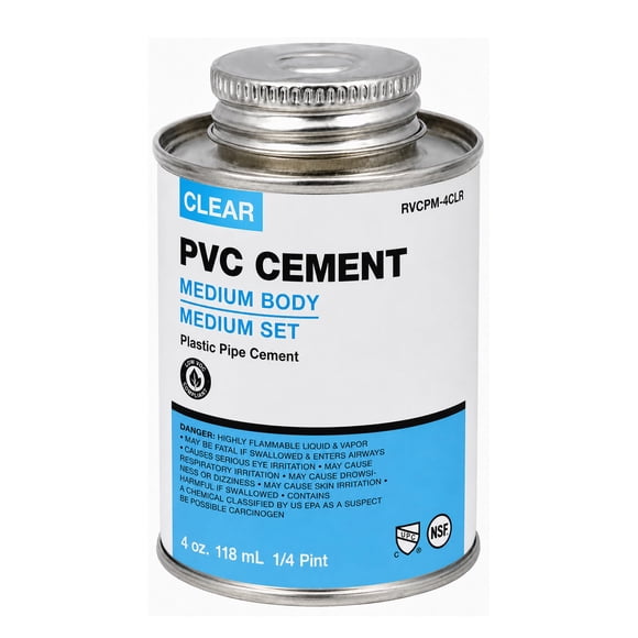Cemento para PVC SUPPLYGIANT 118 ml de fraguado medio, bajo en COV